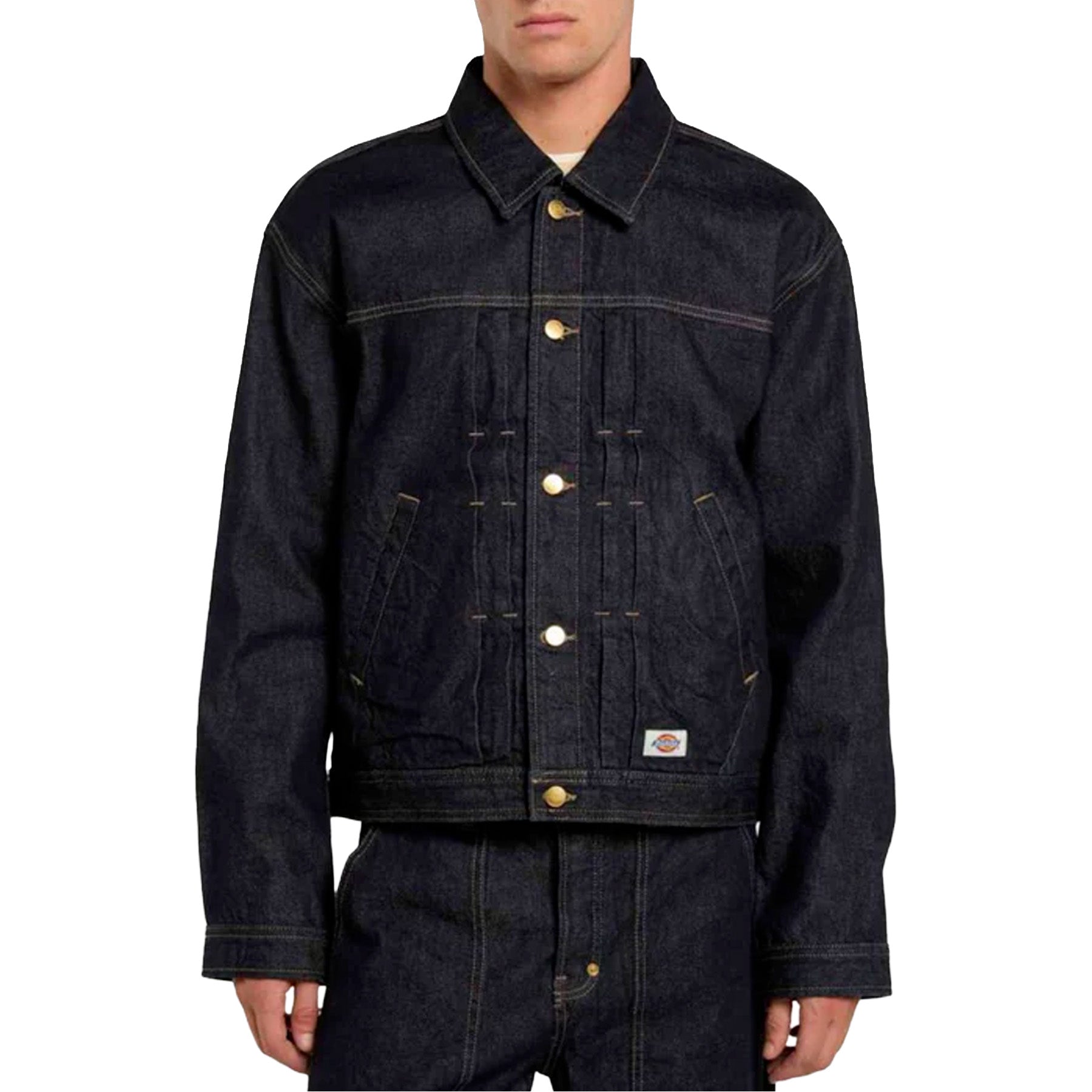 Giacca Selvedge Pleated Denim